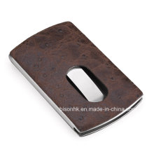 Hand Push PU Business Card Holder